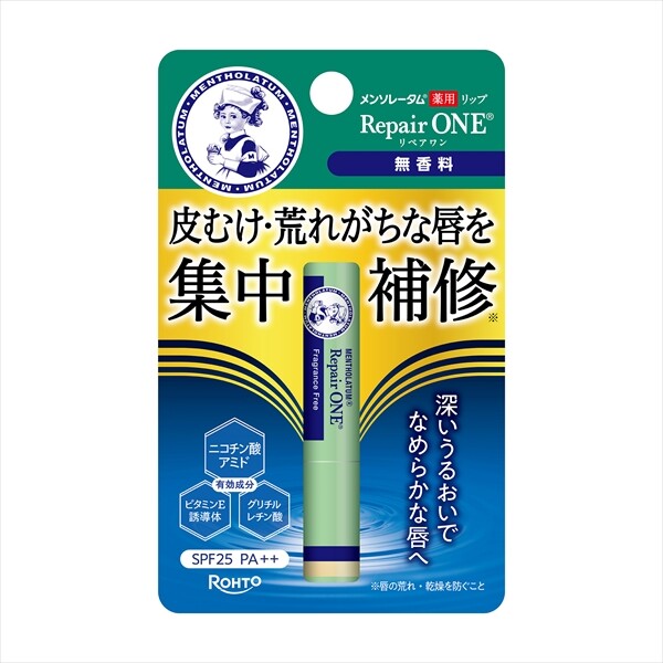 Rohto曼秀雷敦 藥用 修護潤唇膏 Repair One(無香料)