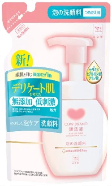 牛乳石鹸共進社COW BRAND 無添加泡沫潔面乳 補充裝(潔面/卸妝)