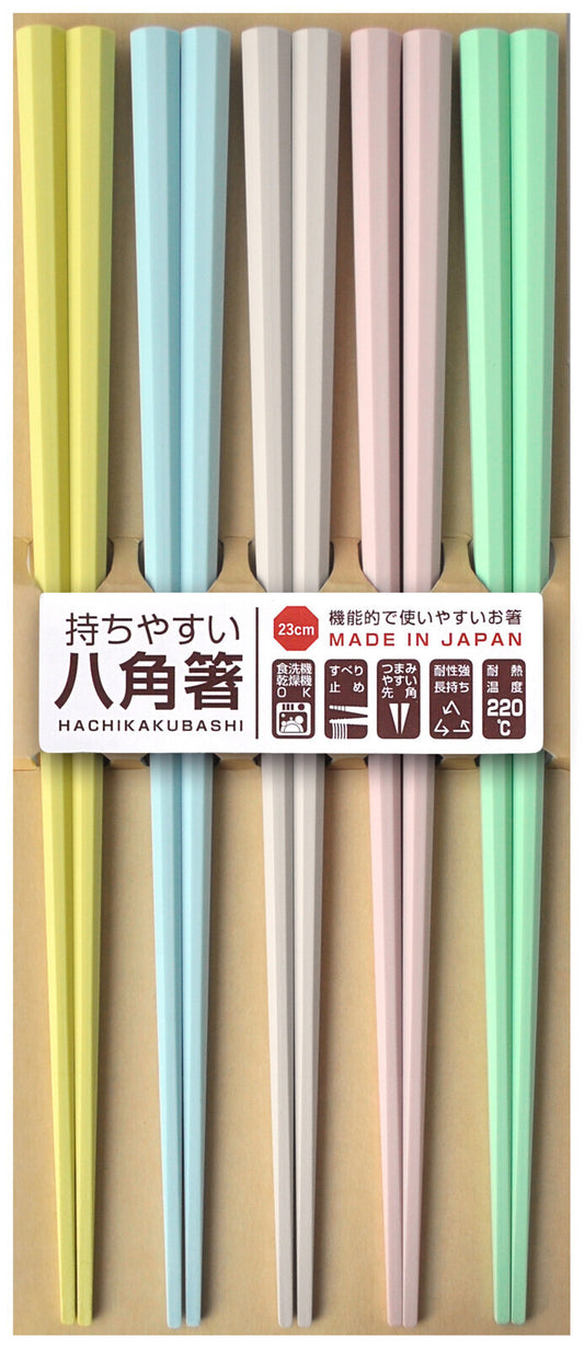 Visitor Chopstick Pastel Octagon 5P 2 3 cm