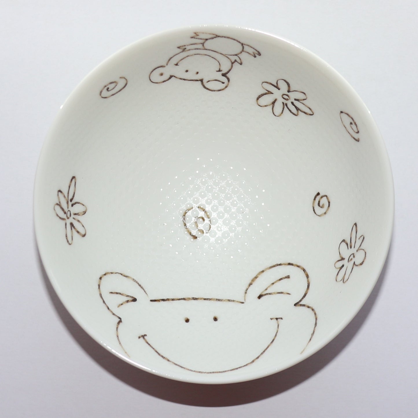 Bowl Smile Animal Frog Kids Rice Bowl 11cm Mino Ware Made in Japan