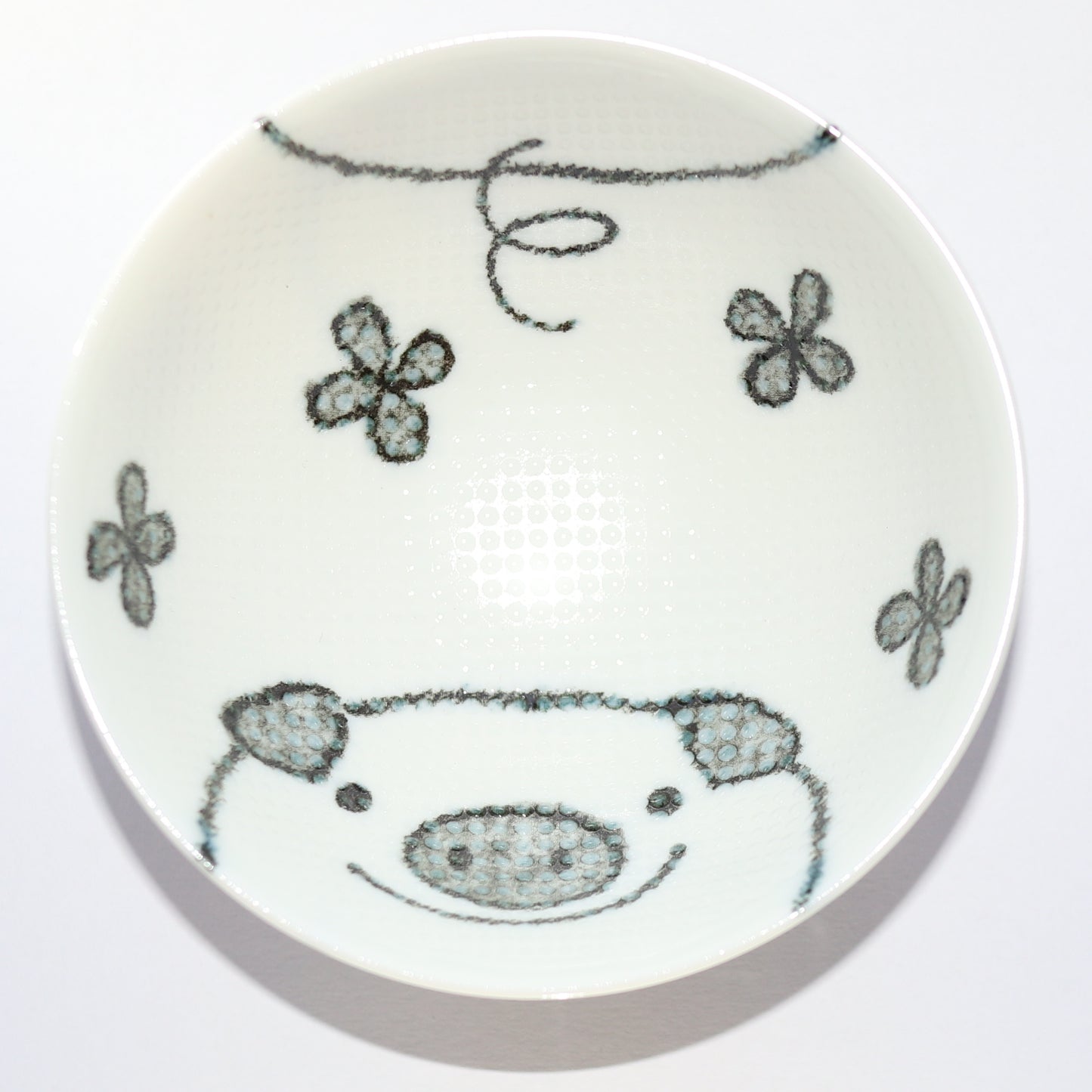 Bowl Smile Animal Piggy Kids Rice Bowl 11cm Mino Ware Made in Japan