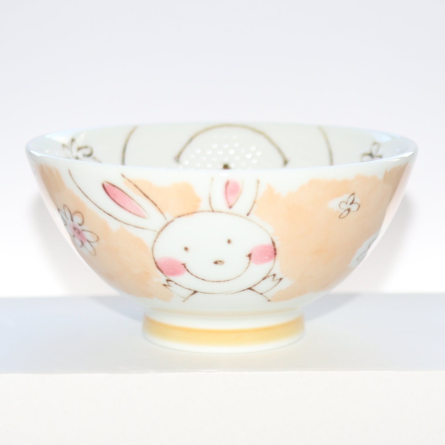 Bowl Smile Animal Rabbit Kids Rice Bowl 11cm Mino Ware Made in Japan
