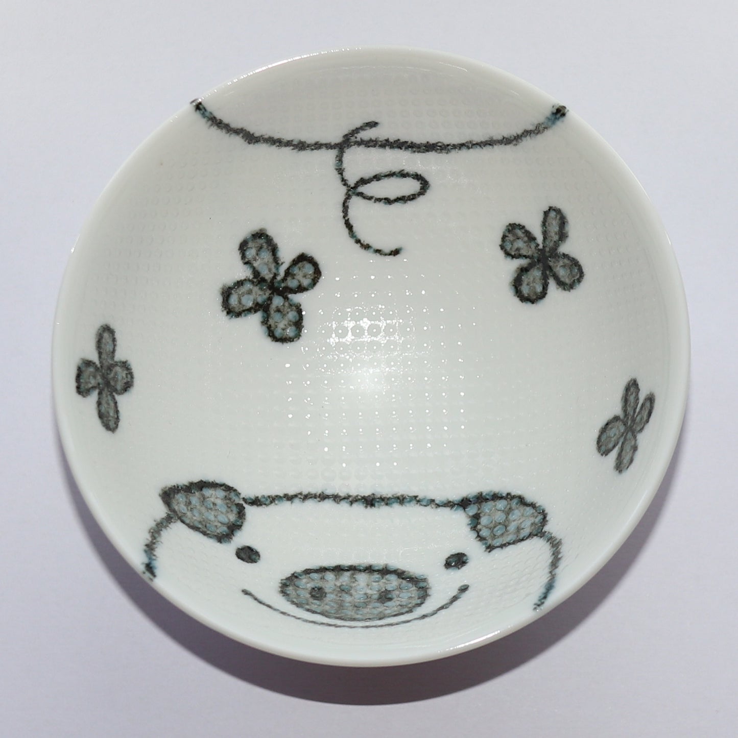 Bowl Smile Animal Piggy Kids Rice Bowl 11cm Mino Ware Made in Japan