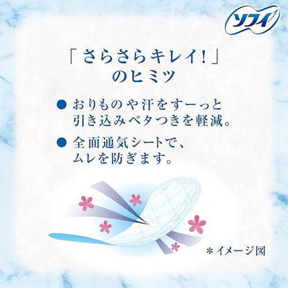 Unicharm Sofy Kiyora Pantyliners fragrance free (72 Pads) (Made in Japan)