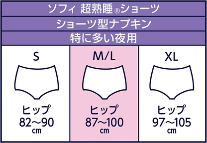 Unicharm Sofy Super-Deep-Sleep Sanitary Panties-shaped Napkins M/L Size 5 Pcs (Made in Japan)