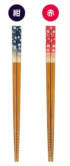 Soot Bamboo Chopsticks Sakura Fubuki 19.5cm (Made in Japan)