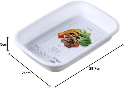 Nakaya Cooking Prep Tray L 2L 29.7×21×5cm White (Made in Japan)