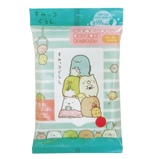 Sumikko Gurashi Pocket Wet Tissues, 20 Pcs (Made in Japan)