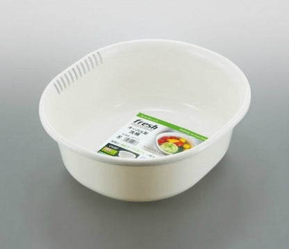 橢圓形洗菜盆 5.3 L W328 X D292 X H116mm (日本製)