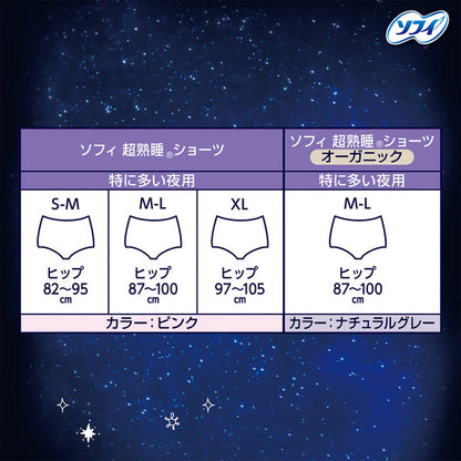 Unicharm Sofy Super-Deep-Sleep Sanitary Panties-shaped Napkins S/M Size 5 Pcs (Made in Japan)