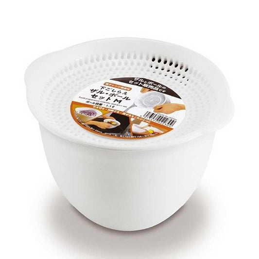 Microwave-Safe, Straining, Heating, and Mixing All-in-One!Prep Strainer and Bowl Set (Made in Japan)