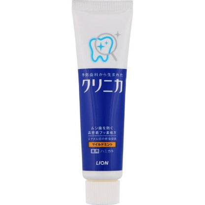 Lion Clinica Toothpaste Mild Mint 30g A highly adhesive fluoride formula (Made in Japan)