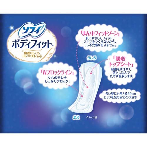 Unicharm Sofy Body Fit Super Night Guard 29cm No wing 10pcs x 2 Packs (Made in Japan)
