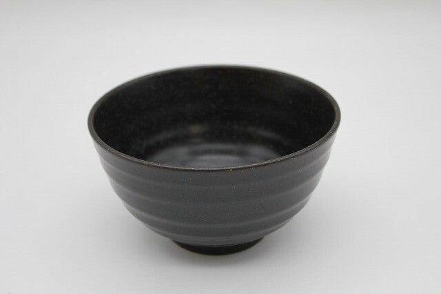 Mino Ware Black Rice Bowl (Made in Japan)