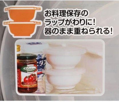 Sanada Seiko Reusable Microwave Food Covers Large & Small 2 pcs (Made in Japan)