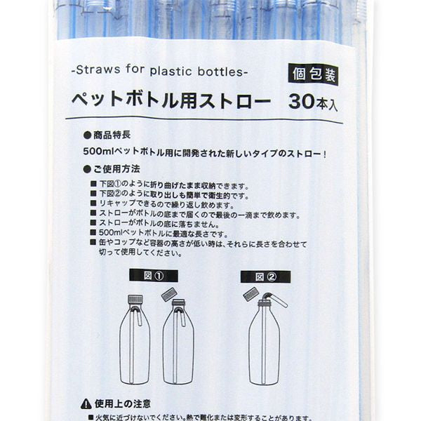 PET Bottle Bendable Straws 30pcs (Made in Indonesia)