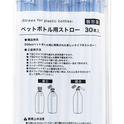 PET Bottle Bendable Straws 30pcs (Made in Indonesia)