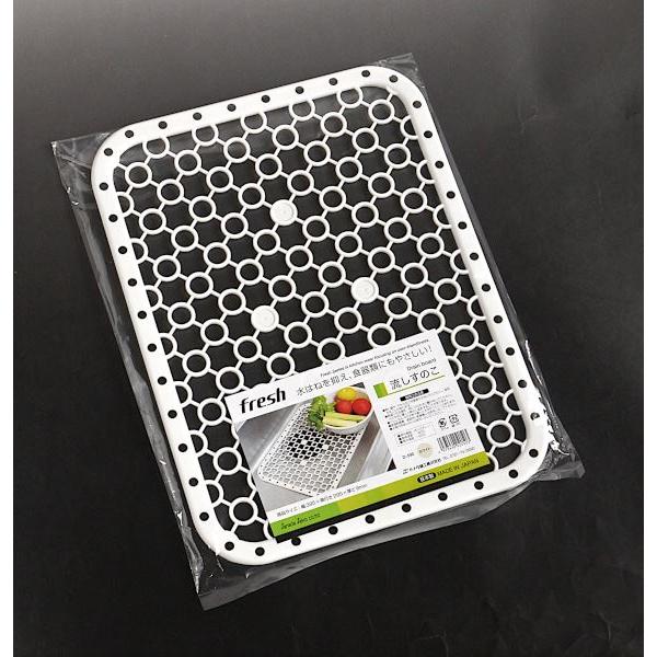 Sink Draining Rack Nagashi Sunoko (White) 39.5×29.5×0.8cm (Made in Japan)