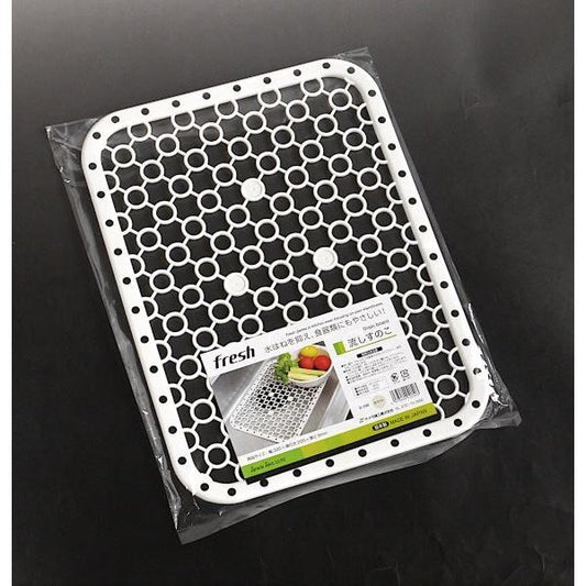 Sink Draining Rack Nagashi Sunoko (White) 39.5×29.5×0.8cm (Made in Japan)