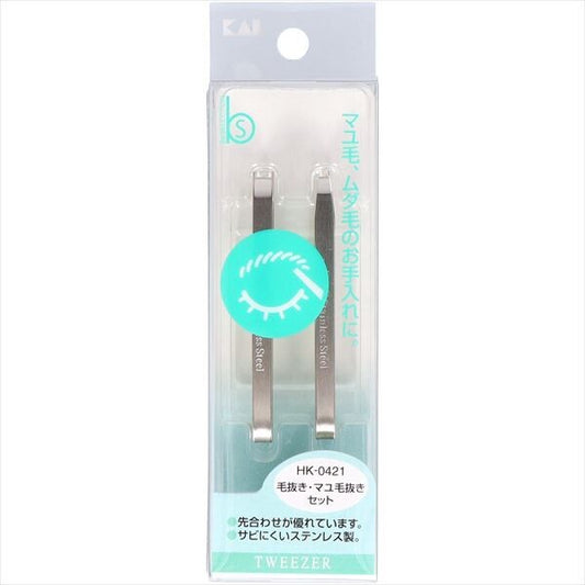 貝印眉毛拔毛夾套裝 HK0421（化妝工具）