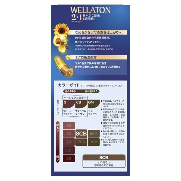 HFCWellaTone 2+1 液體染髮劑 8CB（白髮專用）