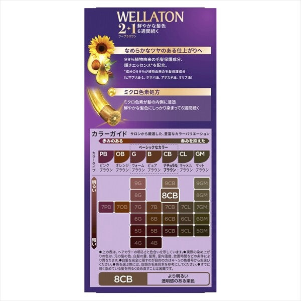 HFCWellaTONE 2+1 面霜染髮膏 8CB 色號