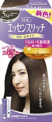 PAON 精華滋潤面霜型染髮劑 5M（遮白髮用）