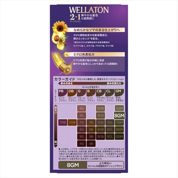 HFCWELLATON 2+1 面霜型染髮霜 8GM 色號