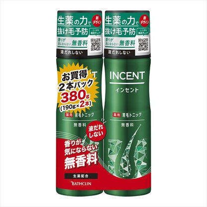 Incent 藥用育髮滋養頭皮爽膚水（無香料）雙支裝