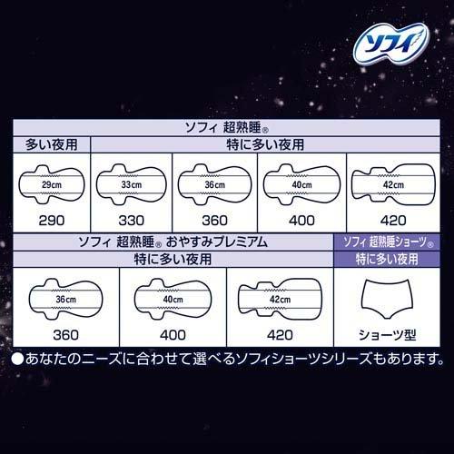 Unicharm Sofy Ultra Sleep Oyasumi Premium Extra-Thick Night Pads 42cm with Wings 10pcs (Made in Japan)