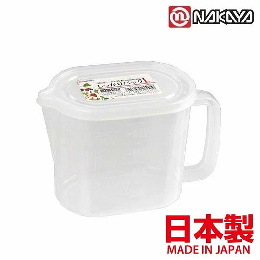 Nakaya Shikkari Pack L 1L Food Storage Container with Handle (Made in Japan)