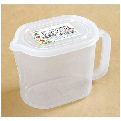 Nakaya Shikkari Pack L 1L Food Storage Container with Handle (Made in Japan)
