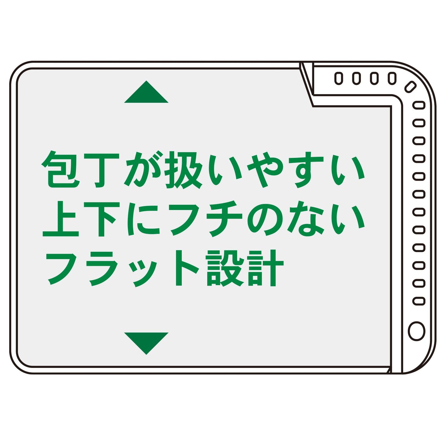 KOKUBO Mini Cutting Board with Draining Edge (Made in Japan)